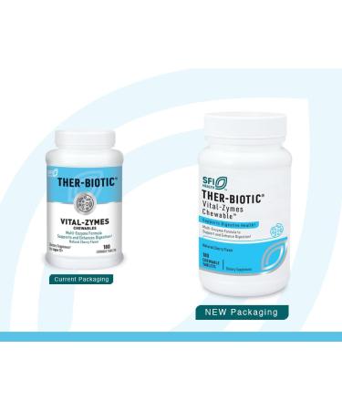 Klaire Labs SFI Health Vital-Zymes Chewable Digestive Enzymes for Adults & Kids - Cherry - 180 Chewable Tablets - Buy Online on GoSupps.com