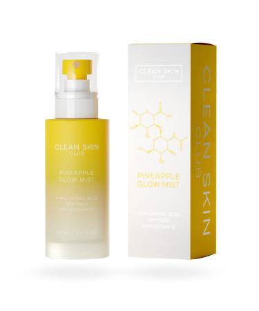 Clean Skin Club Pineapple Glow Mist | Hyaluronic Acid + Peptides | Papaya + Coconut Extracts | Hydrating & Fortifying Face Spray | Vegan & Cruelty Free