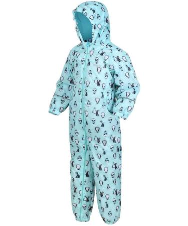 Regatta Kids Print Splat 2 Snowsuit 4 Years - Cool Aqua Penguin - Buy Online on GoSupps.com