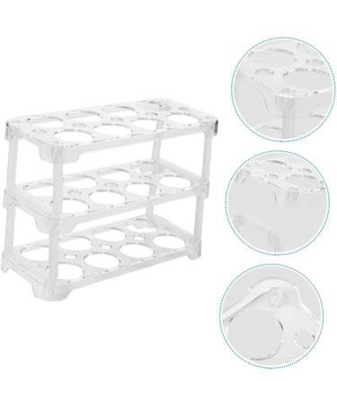 1pc Box Transparent Egg Lattice Eggs Stackable Egg Frame Egg Storage Holder Refrigerator re-usable - Buy Online on GoSupps.com