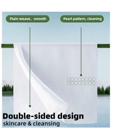 Buy Clean Towel - Thick & Absorbent Biodegradable Cotton Face Tissue | Disposable Dry Wipes for Facial Cleansing & Makeup Removal (200 Count White - Buy Online on GoSupps.com