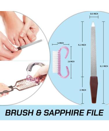 Callus Remover Pedicure Kit 3PC KN FLAX Large Foot File Small Toenail Grater and Brush for Heel - Colossal Foot Rasp Scraper Tools for Dead Skin Removal Scrubber for Wet and Dry Feet Callous Shaver - Buy Online on GoSupps.com