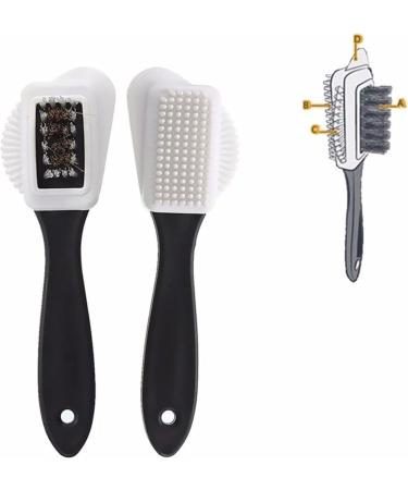 Shoe Brush 1Pcs New S Shape Shoe Cleaner Wholesale Black 3 Side Cleaning Brush for Suede Nubuck Boot Shoes Brush Onecolor - Buy Online on GoSupps.com