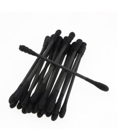 Perfeclan 200 Cotton Swabs - Double-Headed Wooden Ear Cleaners for Makeup & Polishing - Black Tips & Round Ends - International Shipping Available - Buy Online on GoSupps.com