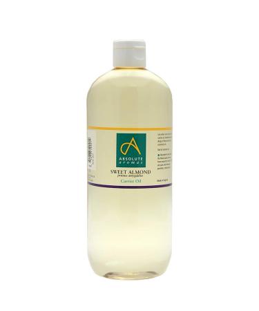 Absolute Aromas Sweet Almond Oil 1L - Pure Natural Cruelty-free Vegan Non-GMO - Oil for Massage and Hydration of Hair Skin Face and Nails