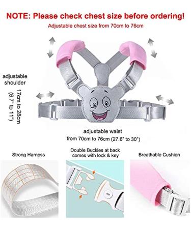 Heihei Children Safety Line - PLASS 3-in-1 Toddler Running Dishes Set with Anti-Lost Wrist Link Backpack & 1.5m Rubber Strap Pink | Safe & Fun for Kids - Buy Online on GoSupps.com