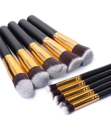 GLAMZA Makeup Brushes Set 10pcs Professional Synthetic Makeup Brushes - Premium Foundation Brushes Concealer Brushes