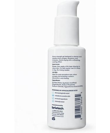 BRIOTECH Abrasia Gel Hypochlorous Acid Cleanser for Minor Cuts & Scrapes Vegan HOCl Hydrogel Quick Dry Irritation Relief Anti-Itch Sunburn Discomfort Antibiotic Free 3.4 fl oz 3.4 Fl Oz (Pack of 1) - Buy Online on GoSupps.com