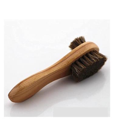 Home Shoes Brushes Double Horsehair Shoes Brush Long Handle Brush Wipe Leather Shoes Polishing Suede Soft Scrub Bathroom Tool Brush Onecolor