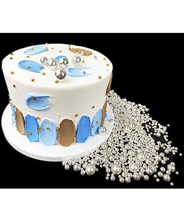 Edible Pearl Sugar Streusel Candies - 120g | Mixed Size Cake & Cupcake Decorations Ice Cream Toppers for Weddings & Parties - Buy Online on GoSupps.com