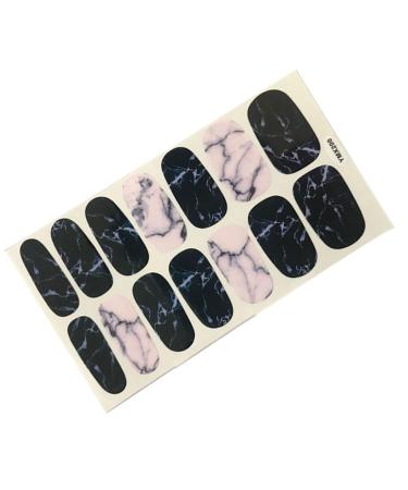 dijiusidy Nail Art Stickers Self-Adhesive Fingernail Decal with Strap Glue DIY Art Decor Full Cover Manicure Kits for Women Girls YMX200