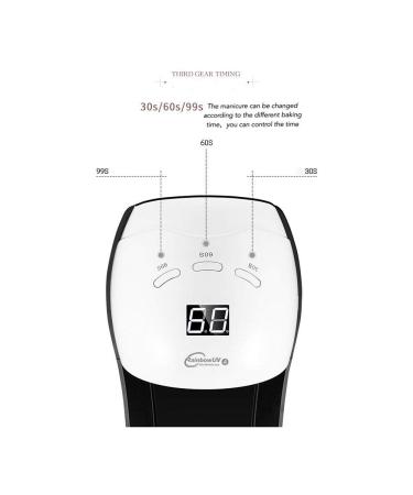 Ruihua 2 in 1 Nail Dryer - UV/LED 48W Nail Lamp with Car Sensor & LCD Display for Home & Nail Salon - Buy Online on GoSupps.com