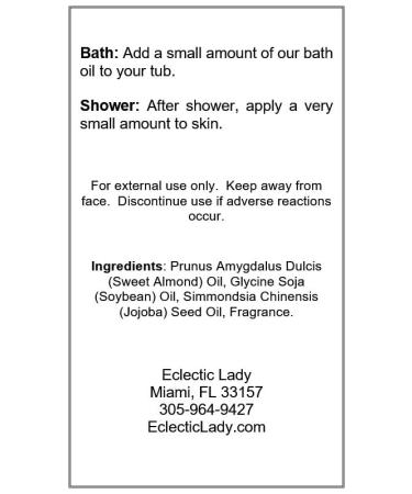 Apple and Spice Bath Oil - Eclectic Lady | Moisturizing Scented Bath Oil for Dry Sensitive Skin | Relaxing Body Oil (16 oz - Buy Online on GoSupps.com