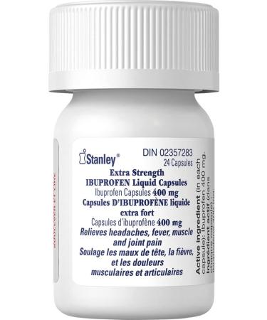 Stanley Pharmaceuticals Extra Strength Ibuprofen Liquid Capsules 400mg 24 count - Buy Online on GoSupps.com