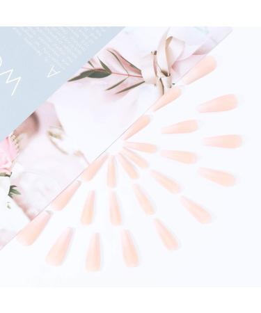 Brishow Coffin Artificial Press On Nails - Long Gradient Ballerina Acrylic - 24 Pieces for Women & Girls - Buy Online on GoSupps.com