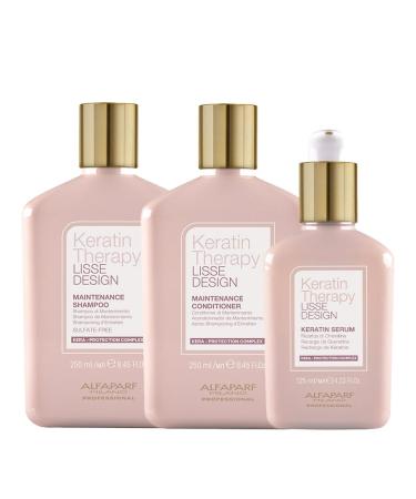 AlfaParf Alfaparf Lisse Kheratin Therapy Shampoo and Balm + Keratin Serum 500 ml + 125 ml