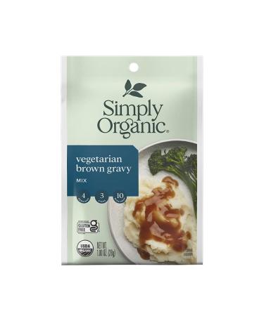Simply Organic Vegetarian Brown Gravy Mix, Certified Organic, Vegetarian, Gluten-Free | 1 oz | Pack of 12