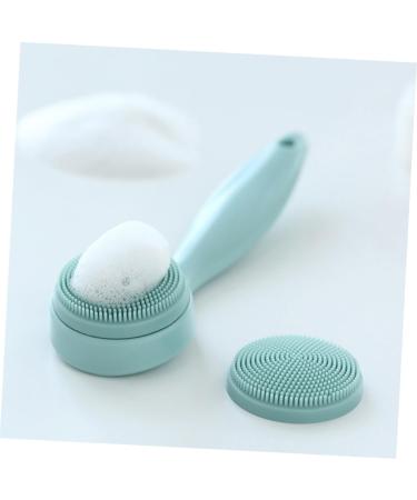 minkissy 1 Set Cleansing Brush Facial Exfoliator Brush Pore Facial Scrub Brush Removing Blackhead Brush Facial Brush Face Brush Applicator Face Scrubber Cleaning Silica Gel Handle Manual Green 15X4.5cm - Buy Online on GoSupps.com