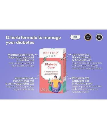 Diabetic Care 12 Herb Formula for Managing Diabetes & Blood Glucose - 120 Veg Capsules - Buy Online on GoSupps.com