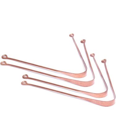 Copper Tongue Cleaner Scraper Natural Ayurvedic Tongue Cleaner Oral Care Travel Essentials (4)