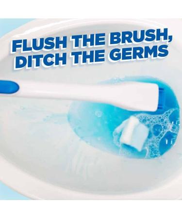 Toilet Duck Fresh Brush with Holder-Toilet Bowl Cleaner Starter Kit 1 Handle + 4 Refills - with Microfibre Cleaning Cloth Duck Brush + Microfibre Cloth - Buy Online on GoSupps.com