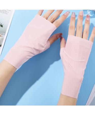 BESPORTBLE 1 Pair Ice Silk Nail Gloves nail art gloves nail art fingerless gloves anti UV hands gloves UV gloves for nails nail care gloves nail lamp gloves anti gloves Miss soft Dryer Nylon - Buy Online on GoSupps.com
