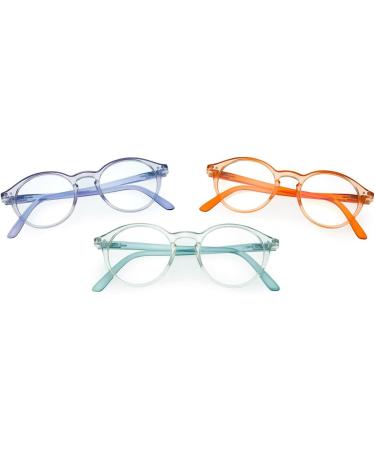 Contacta Jelly Reading Glasses for Men & Women - Blue +1.00 Diopter Half-Transparent Glossy Flex Sticks Includes Glasses Case - Lightweight | Shop Internationally - Buy Online on GoSupps.com