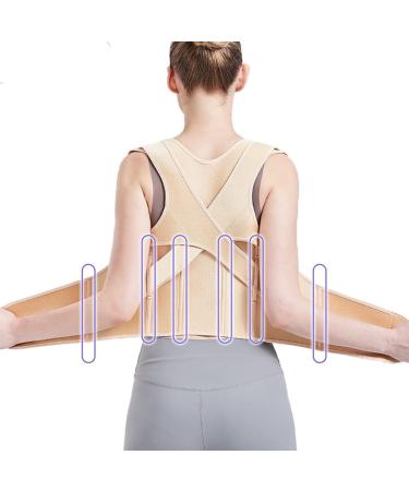 DFHBFG Posture Corrector Brace - Adjustable Clavicle Support for Better Posture | Unisex Medium Beige - Buy Online on GoSupps.com