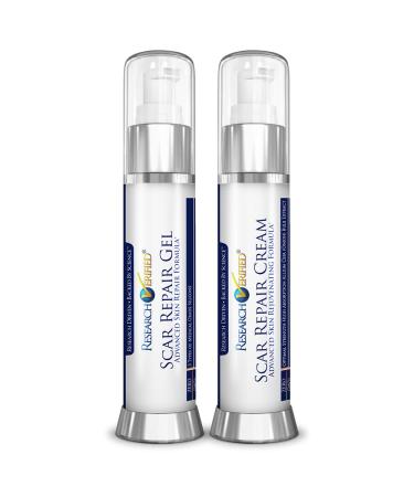 RV Scar Repair Gel - Nourish Skin Reduce Old & New Scars - All Natural Formula - 1 Gel & 1 Cream