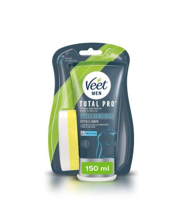 Veet Veet Men In-Shower Hair Removal Cream for Sensitive Skin - Chest and Body Hair Removal 150 ml