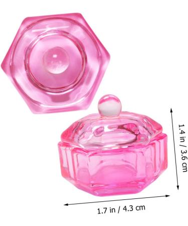 FRCOLOR 6 Pcs Drill Bits for Nails Nail Cleaner Acrylic Liquid Holder Dappen Dish Novelty Toilet Paper Cuticle Bit for Nail Drill Monomer Dish with Lid Glass Pink With Cover Nail Supplies 4.3x4.3cmx3pcs Pinkx3pcs - Buy Online on GoSupps.com
