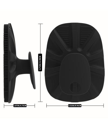 HieerBus Silicone Body Scrubber Shower Bath Brush - Exfoliating & Cleaning Tool for Men and Women - No-Slip Handle - Long Lasting & Hygienic - Easy to Clean - 1 Pack Black - Buy Online on GoSupps.com