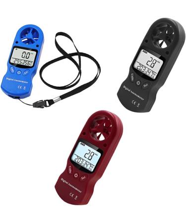Allayu Mini Multi-Purpose Wind Knife with Hanging Rope | LCD Digital Wind Speed Meter & Hygrometer | Professional Tool in Red - Shop Now! - Buy Online on GoSupps.com