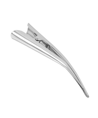 KALLORY 12Pcs Long Alligator Hair Clips Large Duckbill Clips Non- Slip Duckbill Metal Clips Duckbill Alligator Hair Barrettes for Thick Thin Hair Silver