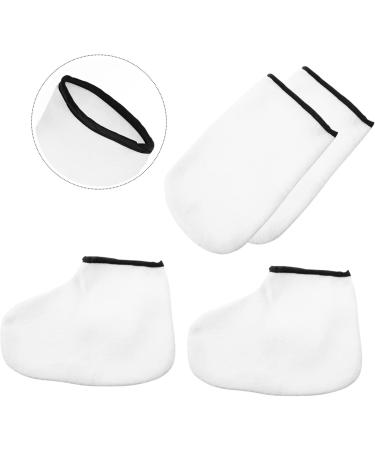 FRCOLOR Paraffin Wax Foot Bags Pairs Hand and Foot mask SPA Boots Liner for Hands Remover Paraffin spa exfoliating Tools Bath Bag Thicken White Knitted Wax Hand Gloves - Buy Online on GoSupps.com