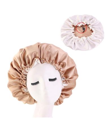 LERTREE 3PCS Elastic Women Satin Night Sleep Cap Hair Bonnet Hat Shower Caps - Buy Online on GoSupps.com