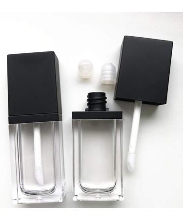YSOLDA Set of 5 x 10ml square lip gloss tubes with wand applicator refillable clear lip gloss tube Black - Buy Online on GoSupps.com