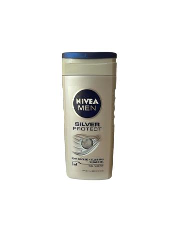 Nivea Men Silver Protect Shower Gel 250ml - Fresh & Invigorating | International Shipping Available - Buy Online on GoSupps.com