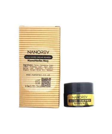 Nanorev Cold Sore Cream Treatment Lip Balm with NanoHerbs No3 Formula 15ml