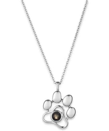 Ruibeila Picture Inside Personalized Photo I Love You Necklace Heart Dog paw Projection Necklace with 100 languages Custom Birthday couple necklaces for him and her Valentine's Day sliver - Buy Online on GoSupps.com