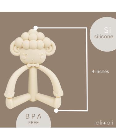 Ali+Oli Baby Sheep Teether - Soft Silicone Teething Toy for Babies 3+ Months | BPA and PVC Free, Gender Neutral Teether with Animal Shape | Freezable Baby Toy - Buy Online on GoSupps.com