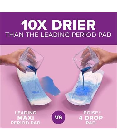 Poise Maximum Absorbent Female Bladder Control Pads - Pack of 48 Regular Disposable Pads - Buy Online on GoSupps.com