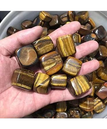 17mm-22mm Natural Polished Tiger Eye Yellow Quartz Cube Crystal Tumbled Stone 10pc - Buy Online on GoSupps.com