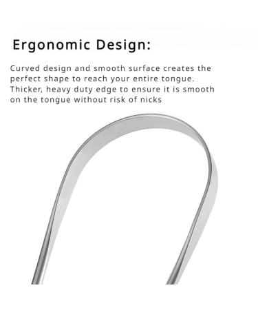 Stainless Steel Tongue Scraper for Fresh Breath | Bad Breath Fighter | Travel-Friendly Oral Care Tool - Buy Online on GoSupps.com