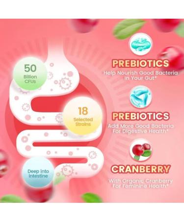 Vaginal Probiotics For Women Gummies For Female Balance Probiotics The Vaginal Health Of 60 Gummies3pcs - Buy Online on GoSupps.com