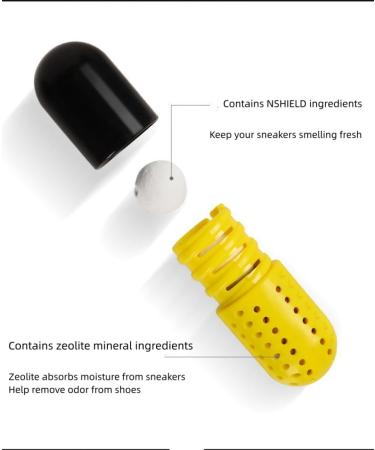 2-Pack Sneaker Deodorizer Balls Shoe Deodorizer Capsules Sneaker Deodorizer Sneaker Odor Absorber Active Freshener Sneaker Bag for Active People-Yellow - Buy Online on GoSupps.com