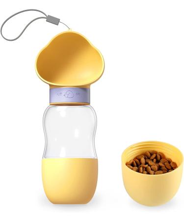Edoxus Dog Drinking Bottle with Silicone Sealing Ring Water Cup for Pets Leak-proof (Yellow Cloud)