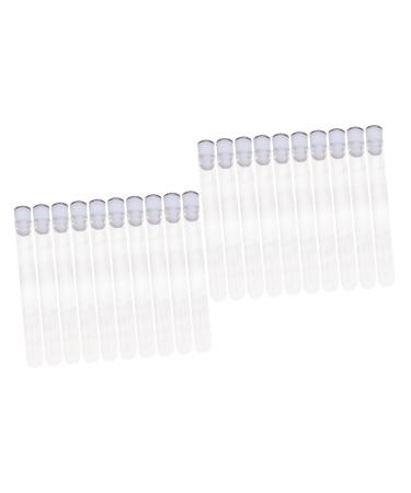 Beavorty False Lashes 20 Pcs Hollow with Drill Clear Mascara Eyelash Wands Clear Lash Mascara Lash Brush Mini 11x1.2cmx2pcs Random Colorx2pcs