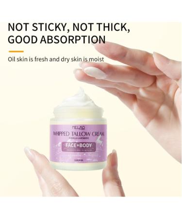  JEMPET Beef tallow moisturizing cream for the skin - Sebum balm for the body - Moisturizing cream for face and body (113 g vanilla-lavender) - Buy Online on GoSupps.com