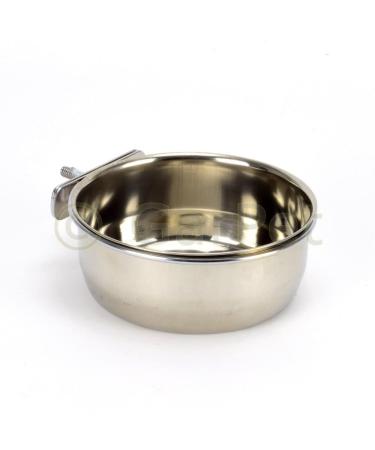 Stainless steel bowl for hanging screw or hook fastening bird rodent dog bowl (0.60 L with screw holder)